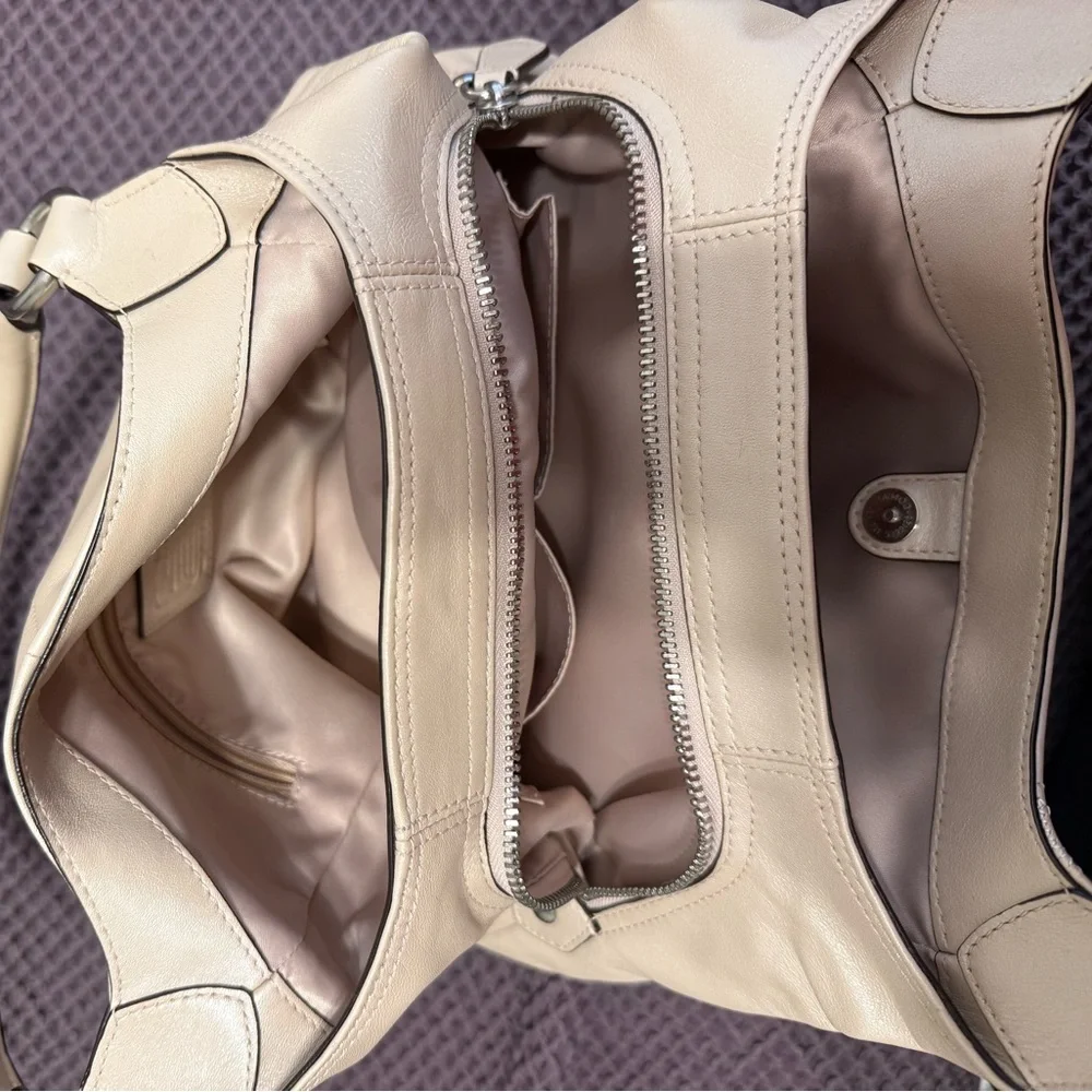 Coach Pink Pearl Cream Floral Cutout Tote Bag - Picture 5 of 5